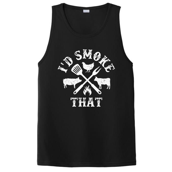 Funny Retro BBQ Party Smoker Chef Dad Gifts Id Smoke That PosiCharge Competitor Tank