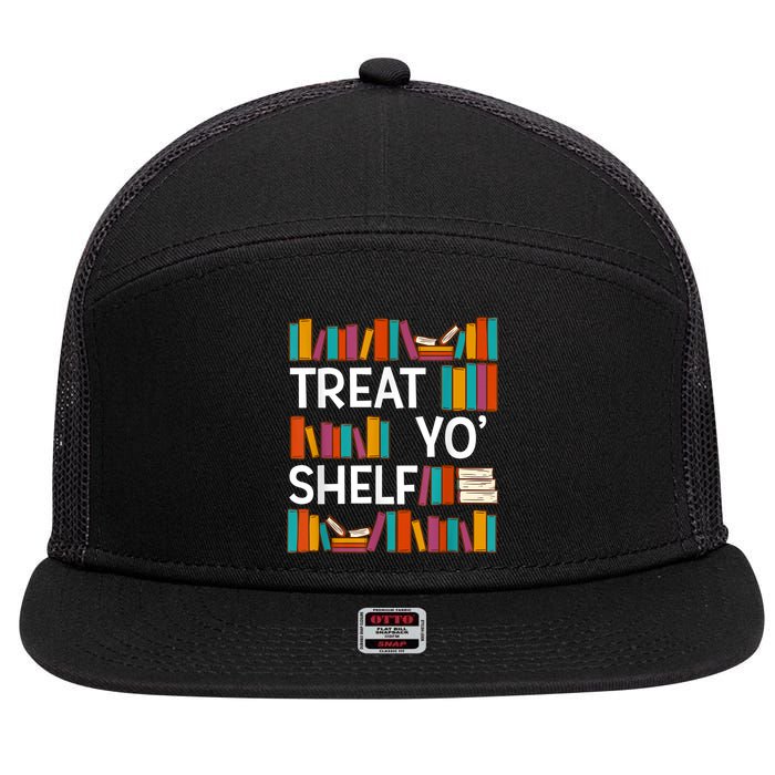 Funny Reading Book Lover Reader Librarian Nerdy Pun 7 Panel Mesh Trucker Snapback Hat