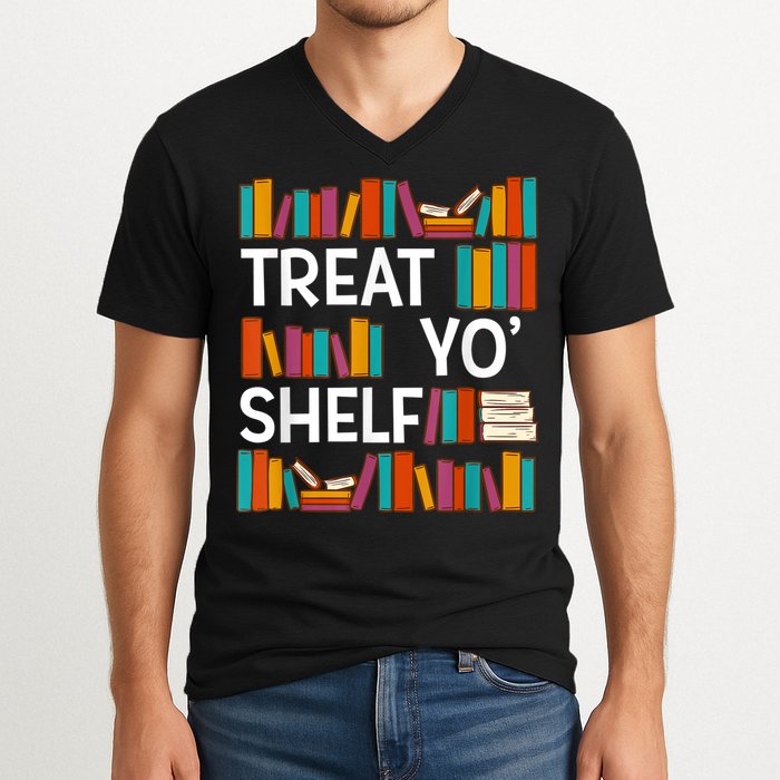 Funny Reading Book Lover Reader Librarian Nerdy Pun V-Neck T-Shirt