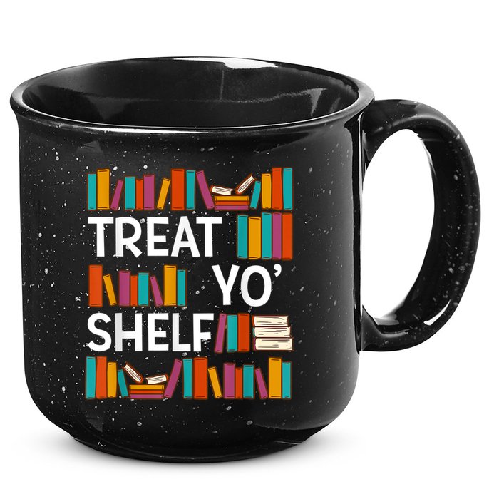 Funny Reading Book Lover Reader Librarian Nerdy Pun 15oz Campfire Ceramic Mug
