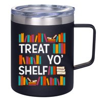 Funny Reading Book Lover Reader Librarian Nerdy Pun 12oz Stainless Steel Coffee Mug