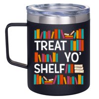 Funny Reading Book Lover Reader Librarian Nerdy Pun 12oz Stainless Steel Coffee Mug