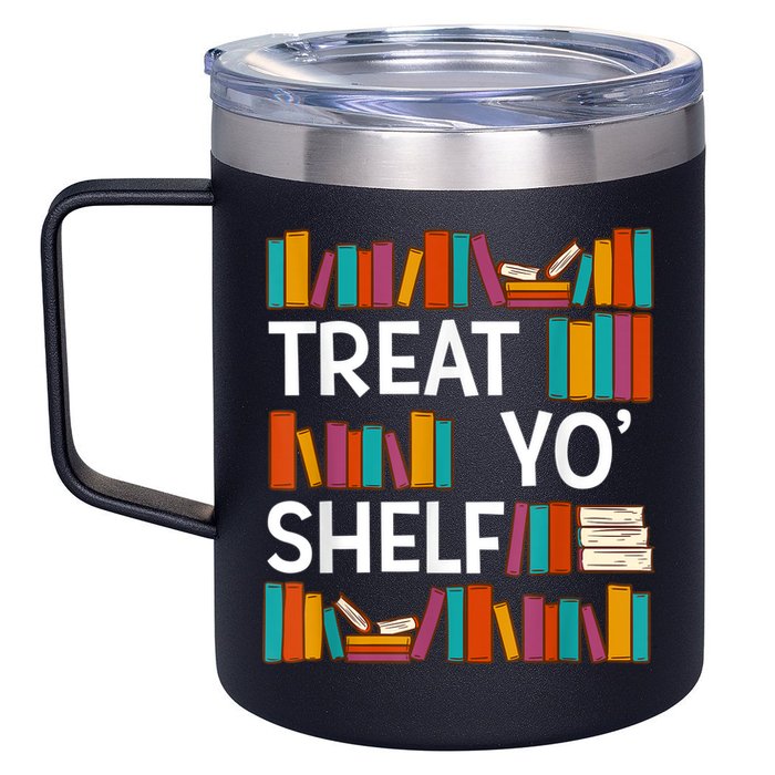 Funny Reading Book Lover Reader Librarian Nerdy Pun 12oz Stainless Steel Coffee Mug