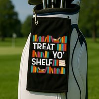 Funny Reading Book Lover Reader Librarian Nerdy Pun Golf Towel