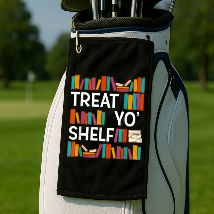Funny Reading Book Lover Reader Librarian Nerdy Pun Golf Towel