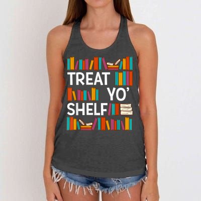Funny Reading Book Lover Reader Librarian Nerdy Pun Women's Knotted Racerback Tank