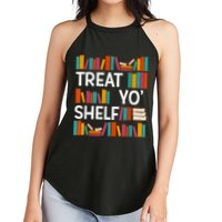 Funny Reading Book Lover Reader Librarian Nerdy Pun Women's Perfect Tri Rocker Tank