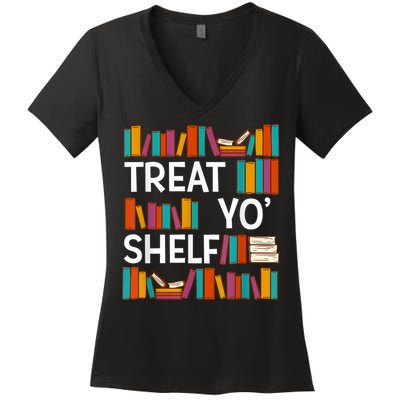 Funny Reading Book Lover Reader Librarian Nerdy Pun Women's V-Neck T-Shirt
