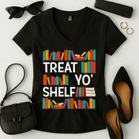 Funny Reading Book Lover Reader Librarian Nerdy Pun Women's V-Neck T-Shirt