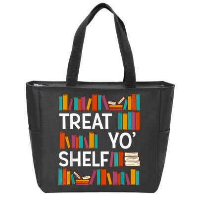 Funny Reading Book Lover Reader Librarian Nerdy Pun Zip Tote Bag