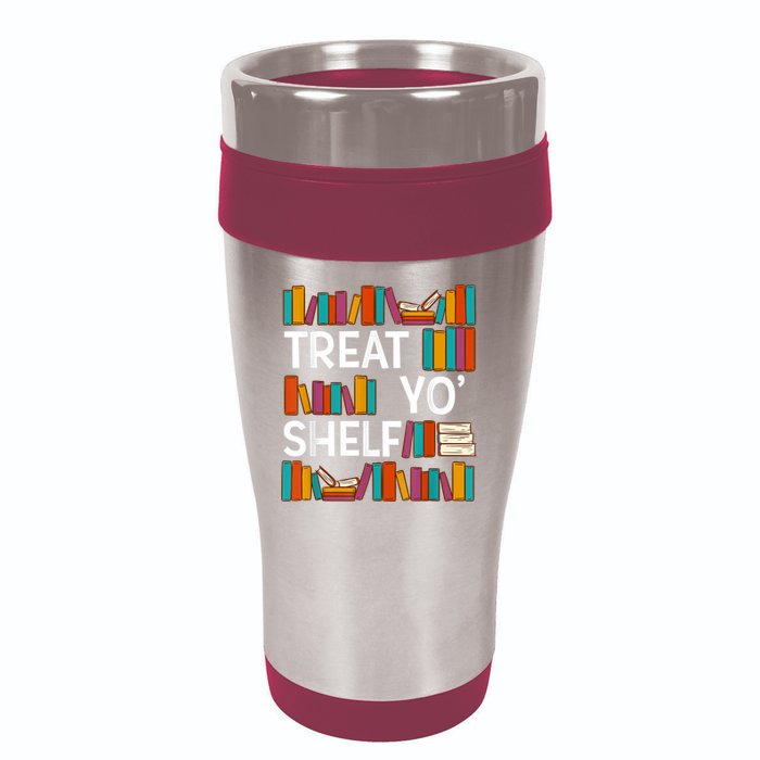 Funny Reading Book Lover Reader Librarian Nerdy Pun 16oz Travel Tumbler