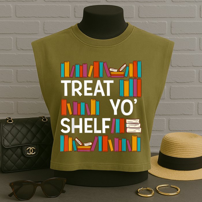 Funny Reading Book Lover Reader Librarian Nerdy Pun Garment-Dyed Women's Muscle Tee