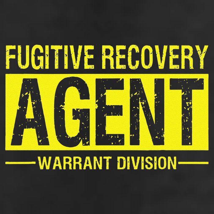 Fugitive Recovery Bail Agent Halloween Costume 7 Panel Mesh Trucker Snapback Hat