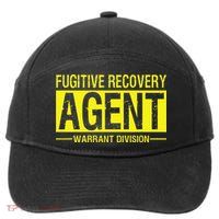Fugitive Recovery Bail Agent Halloween Costume 7-Panel Snapback Hat