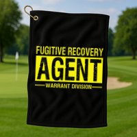 Fugitive Recovery Bail Agent Halloween Costume Golf Towel