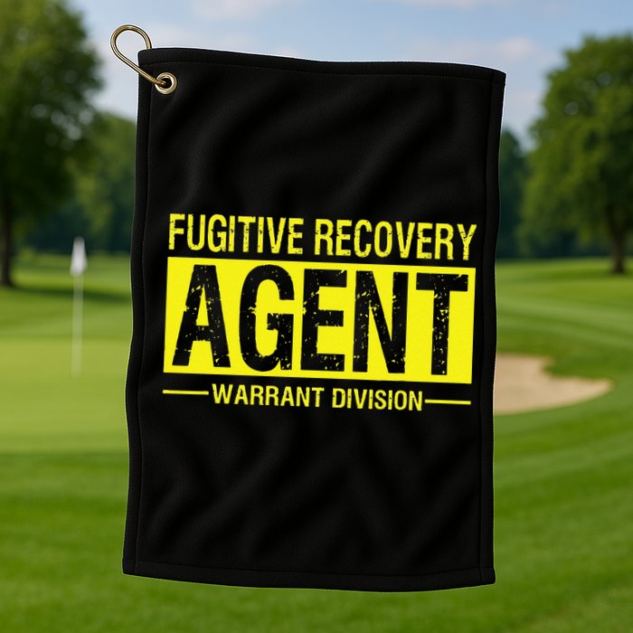 Fugitive Recovery Bail Agent Halloween Costume Golf Towel