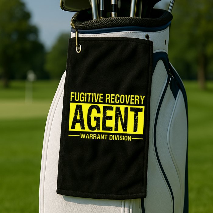 Fugitive Recovery Bail Agent Halloween Costume Golf Towel