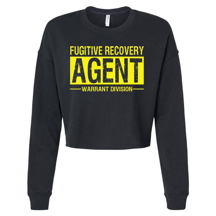 Fugitive Recovery Bail Agent Halloween Costume Cropped Pullover Crew