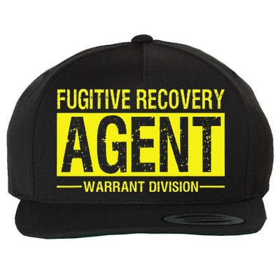 Fugitive Recovery Bail Agent Halloween Costume Wool Snapback Cap