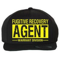 Fugitive Recovery Bail Agent Halloween Costume Wool Snapback Cap