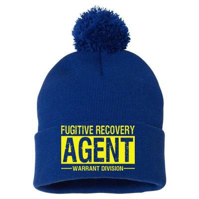 Fugitive Recovery Bail Agent Halloween Costume Pom Pom 12in Knit Beanie