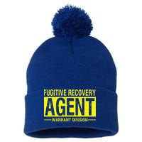 Fugitive Recovery Bail Agent Halloween Costume Pom Pom 12in Knit Beanie