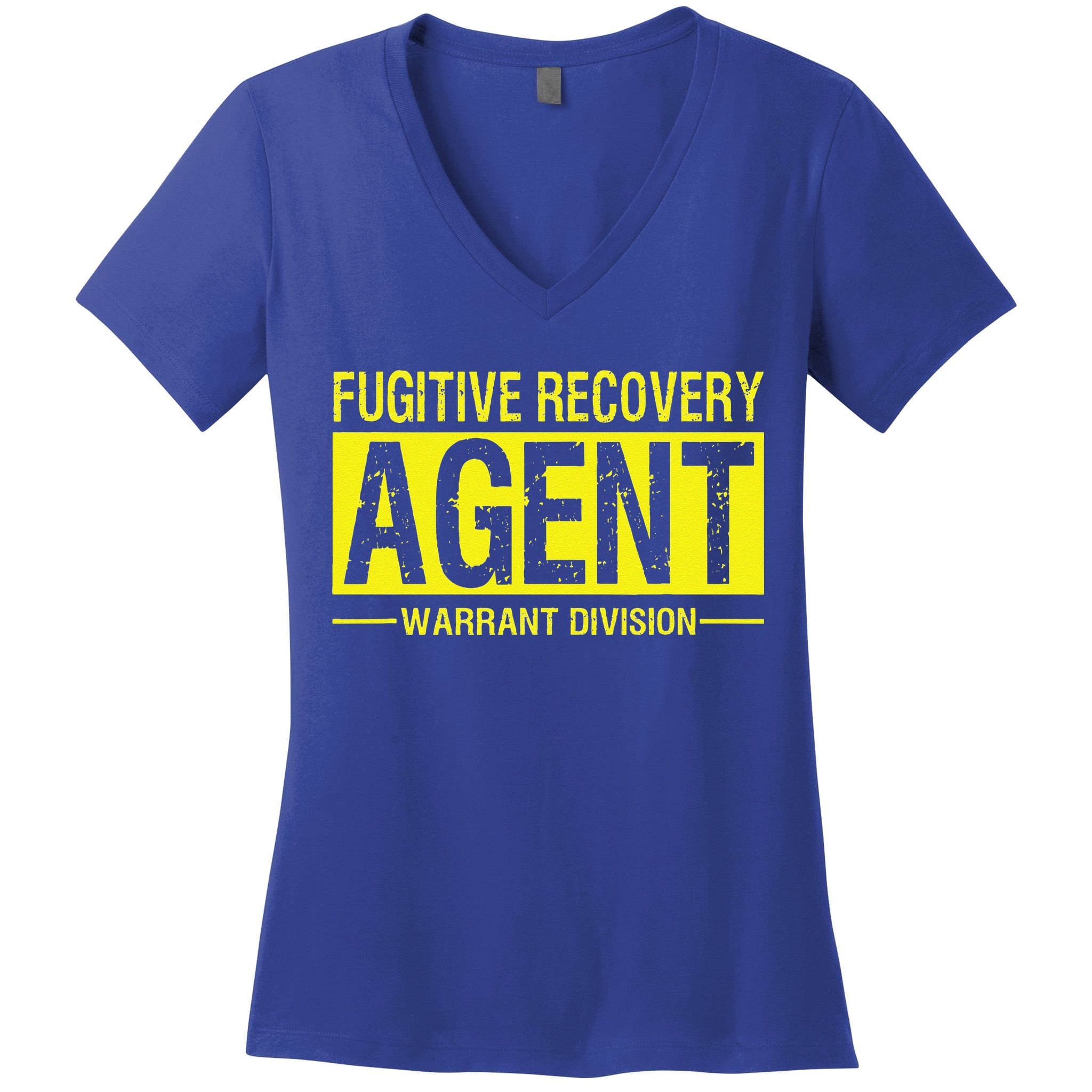 Fugitive Recovery Bail Agent Halloween Costume Women's V-Neck T-Shirt
