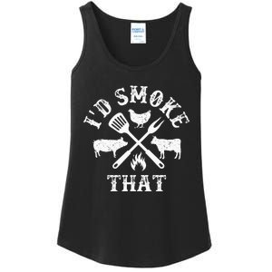 Funny Retro BBQ Party Smoker Chef Dad Gifts Id Smoke That Ladies Essential Tank