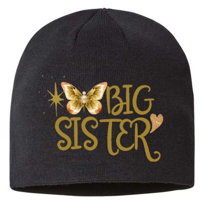 Funny Retro Big Sister Gift Present For Girl Teenager Sustainable Beanie