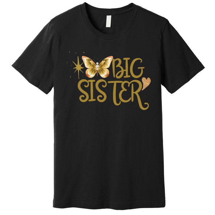 Funny Retro Big Sister Gift Present For Girl Teenager Premium T-Shirt