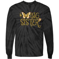 Funny Retro Big Sister Gift Present For Girl Teenager Tie-Dye Long Sleeve Shirt