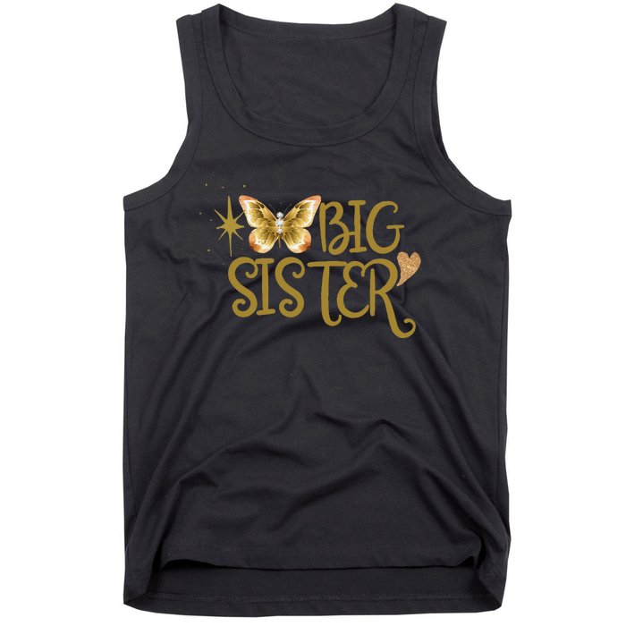 Funny Retro Big Sister Gift Present For Girl Teenager Tank Top