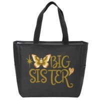 Funny Retro Big Sister Gift Present For Girl Teenager Zip Tote Bag