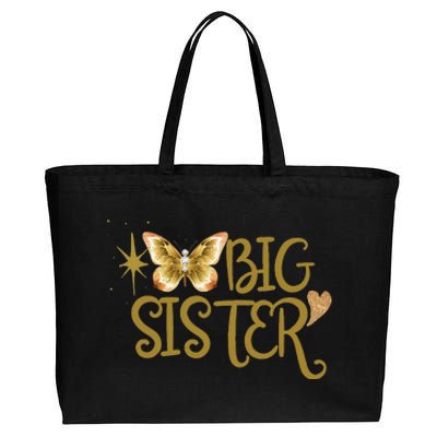 Funny Retro Big Sister Gift Present For Girl Teenager Cotton Canvas Jumbo Tote