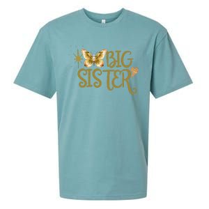 Funny Retro Big Sister Gift Present For Girl Teenager Sueded Cloud Jersey T-Shirt