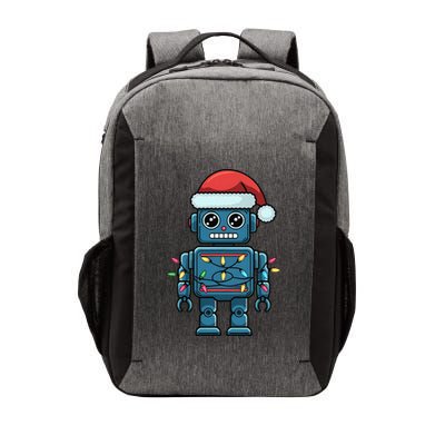 Festive Robot Bringing Christmas Cheer And Fun Lights Vector Backpack