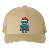 Festive Robot Bringing Christmas Cheer And Fun Lights Yupoong Adult 5-Panel Trucker Hat