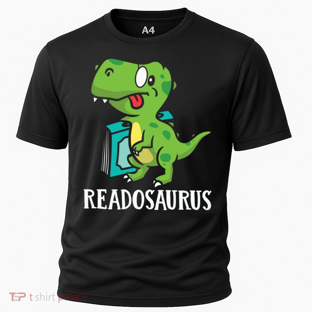 Funny Reading Book Readers Dinosaur Dino Apparel Performance Shirt