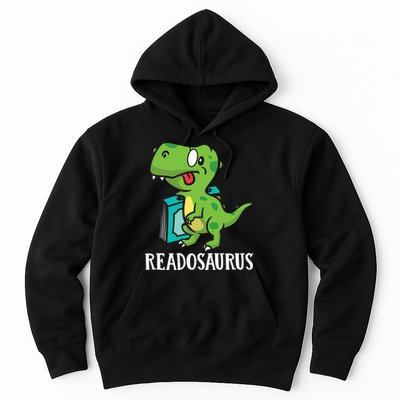 Funny Reading Book Readers Dinosaur Dino Apparel Hoodie