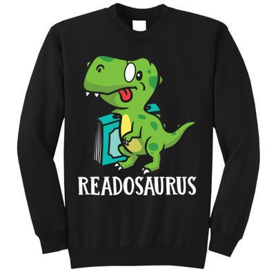 Funny Reading Book Readers Dinosaur Dino Apparel Sweatshirt