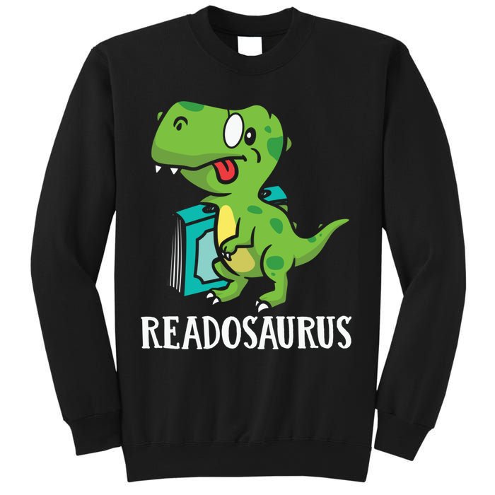 Funny Reading Book Readers Dinosaur Dino Apparel Sweatshirt