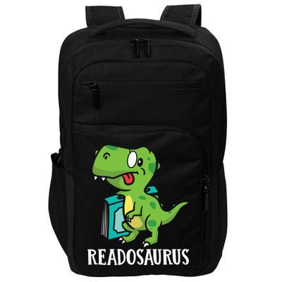 Funny Reading Book Readers Dinosaur Dino Apparel Impact Tech Backpack