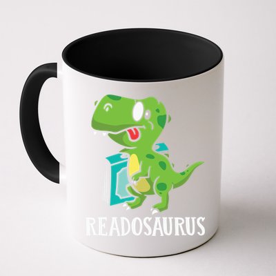 Funny Reading Book Readers Dinosaur Dino Apparel Mug