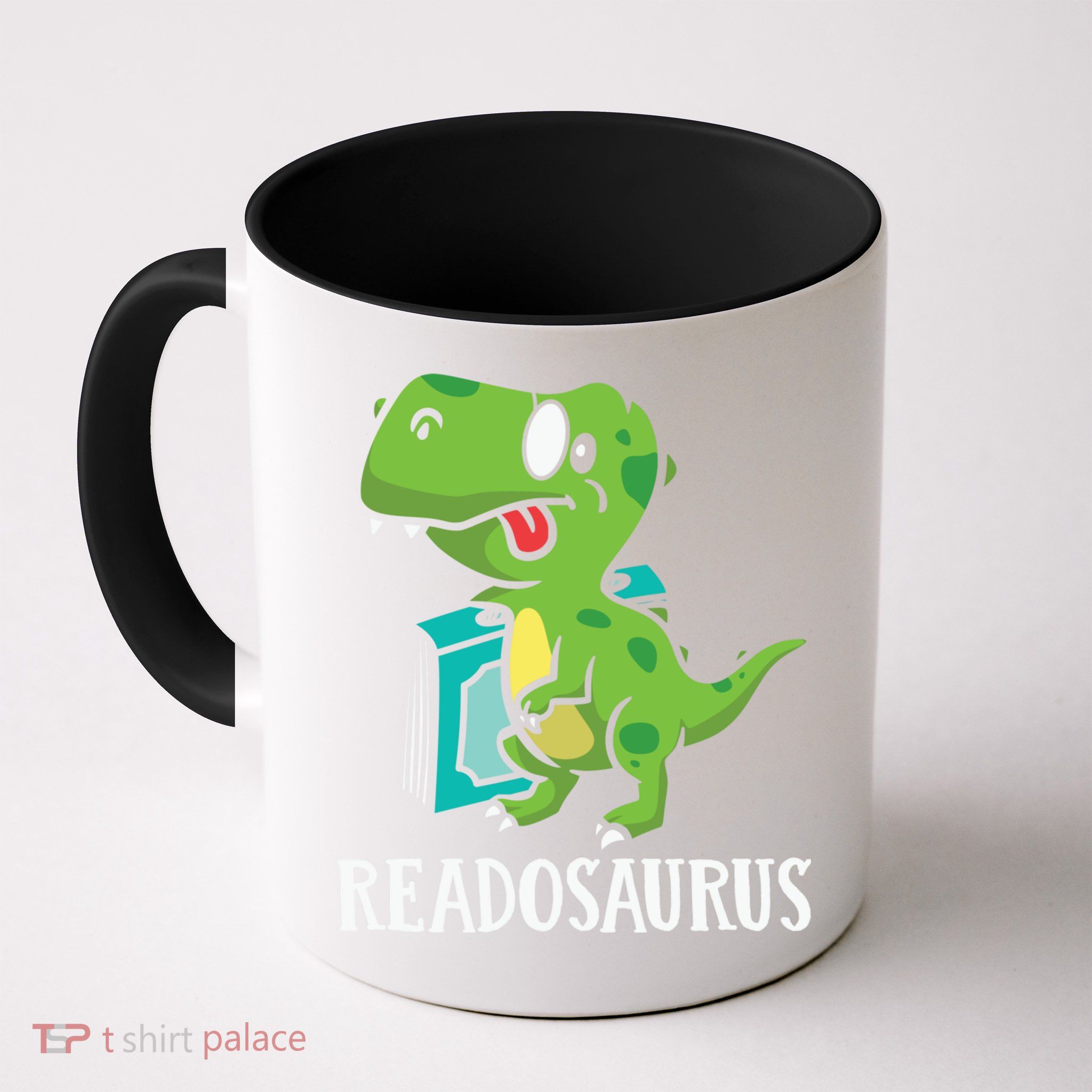 Funny Reading Book Readers Dinosaur Dino Apparel Mug