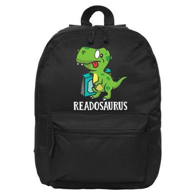 Funny Reading Book Readers Dinosaur Dino Apparel 16 in Basic Backpack