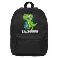 Funny Reading Book Readers Dinosaur Dino Apparel 16 in Basic Backpack