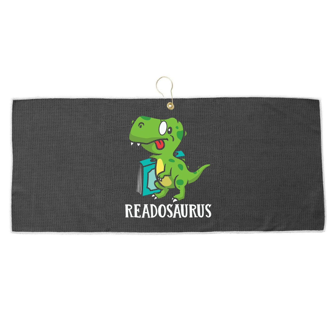 Funny Reading Book Readers Dinosaur Dino Apparel Large Microfiber Waffle Golf Towel