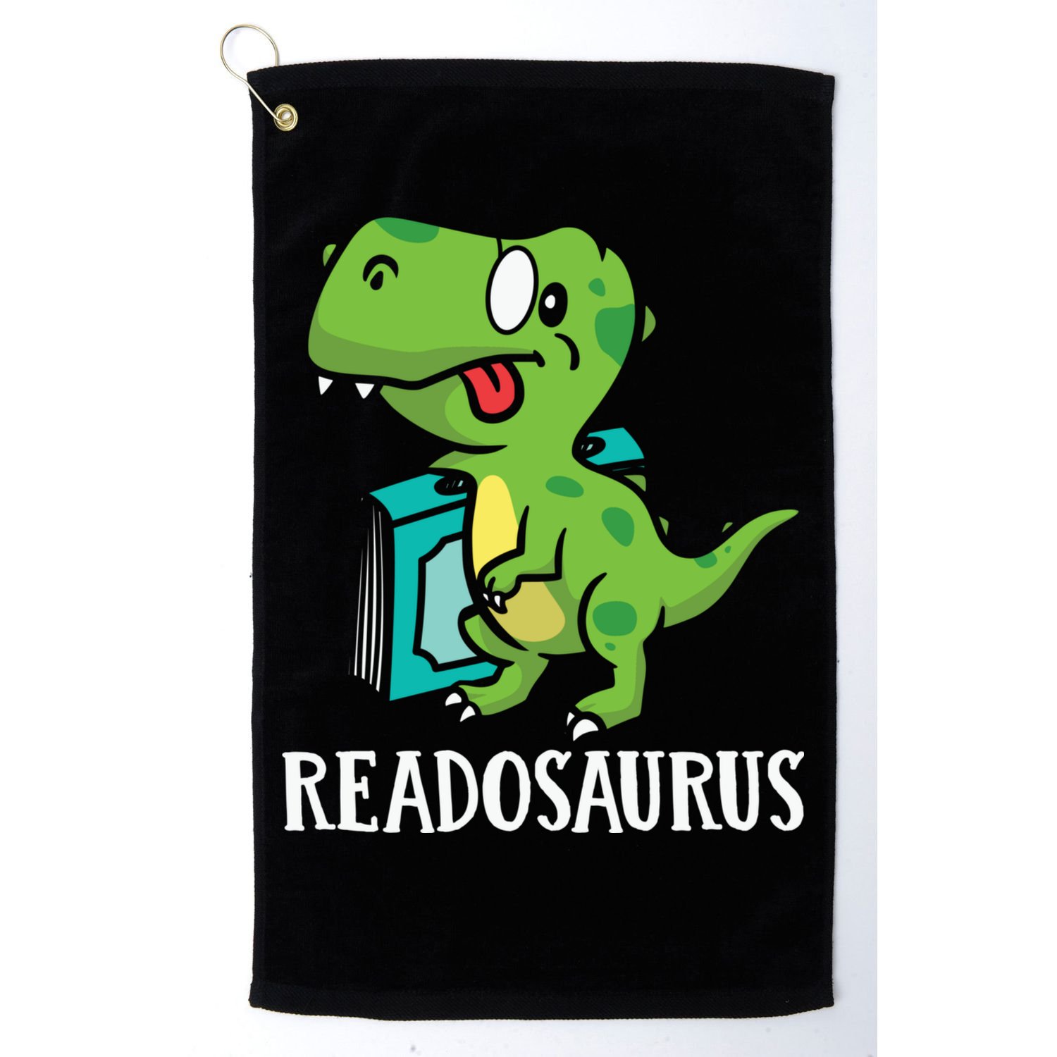 Funny Reading Book Readers Dinosaur Dino Apparel Golf Towel