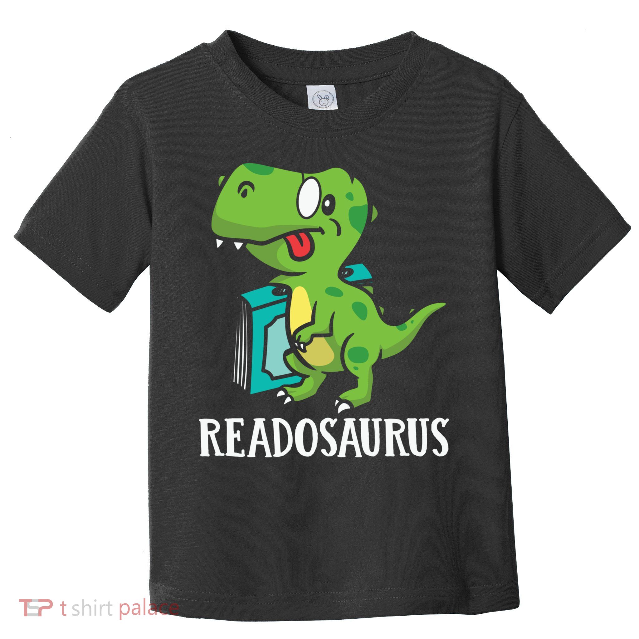 Funny Reading Book Readers Dinosaur Dino Apparel Toddler T-Shirt
