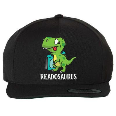 Funny Reading Book Readers Dinosaur Dino Apparel Wool Snapback Cap